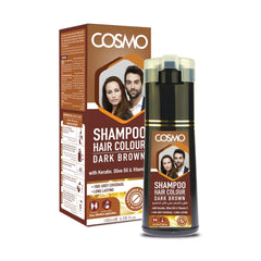 CD COSMO DESIGNS Hair Colour Shampoo Dark Brown For Men and Women - 180ml