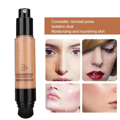 Foundation Makeup, Fullerene Bubble Moisturizing Makeup Primer Skin Brightening Concealer Make-Up Base Cosmetic Tool(Skin Color)