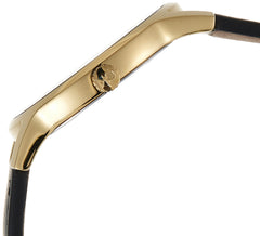 UNISEX'S QUATRZ IONIC GOLD PLATED STEEL SWISS WATCH - Black