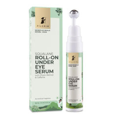 Pilgrim Squalane (Plant) Roll-On Under Eye Cream For Dark Circles For Women & Men With Phyto-Retinol & Caffeine | Under Eye Cream For Wrinkles & Puffy Eyes | Dark Circle Remover For Men & Women| 15Ml