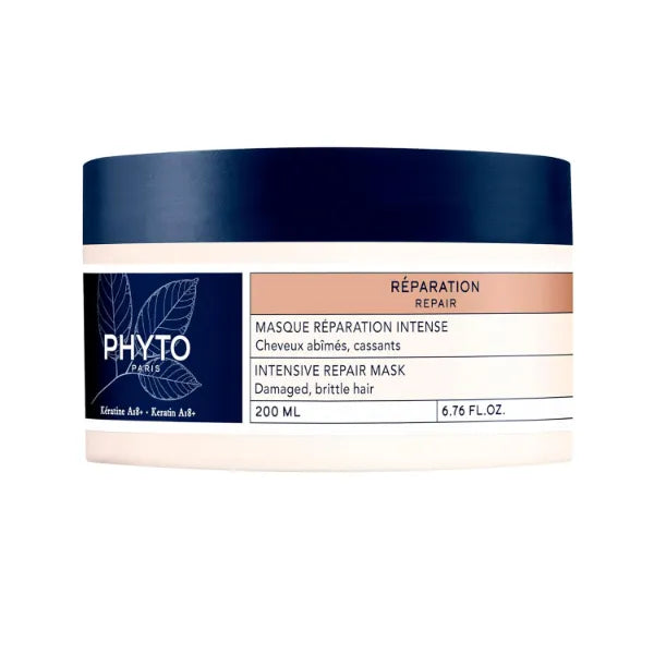 PHYTO PARIS REPAIR Intensive Restructuring Mask, Vegan, Silicone Free, Restores and Strengthens Damaged Hair and Brittle Hair Fibers, 6.76 fl.oz