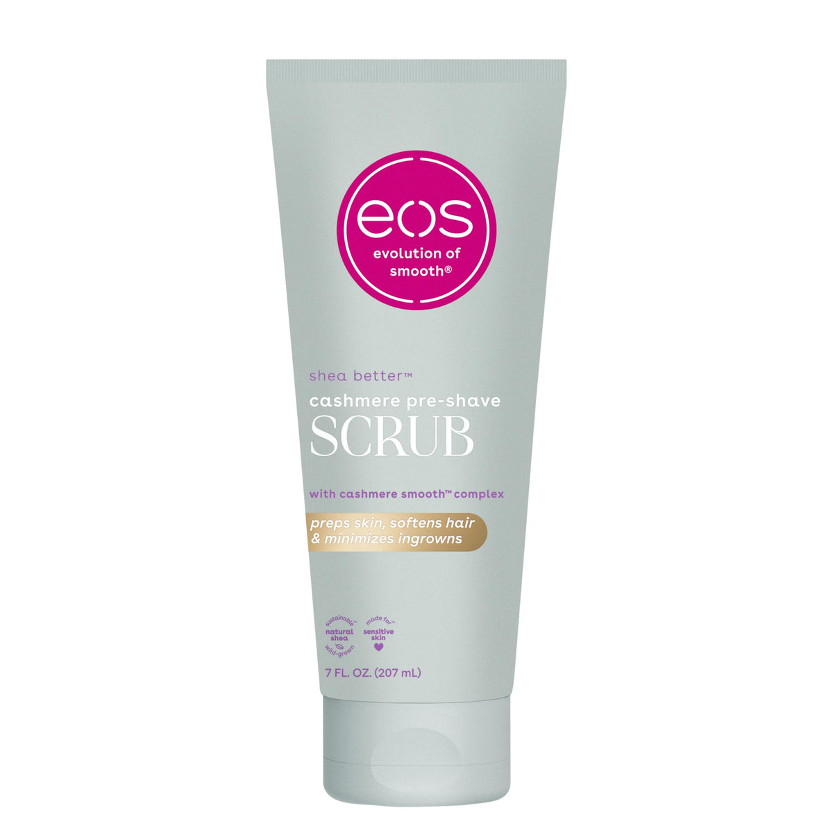 EOS Cashmere Skin Collection Pre-Shave Scrub- Vanilla Cashmere Scented, Body Scrub, 7 fl oz