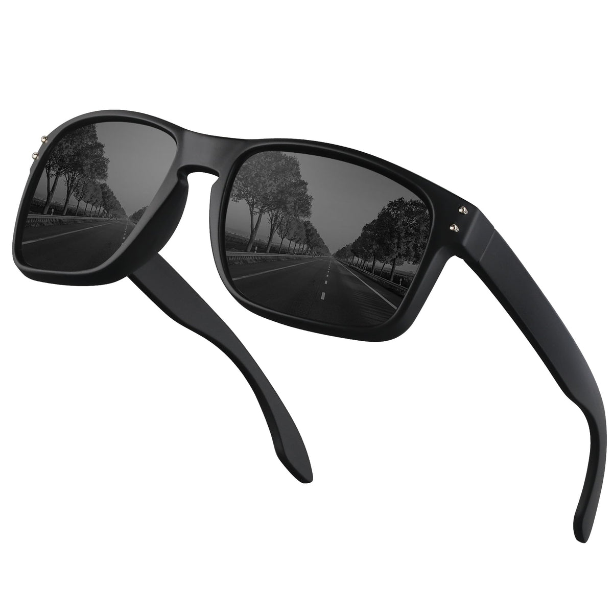 OJIRRU Polarized Sunglasses for Men Women Sports Sun Glasses Classic Rectangular Shades UV400 Protection for Men Women Sports Outdoor Driving Fishing Sunglasses