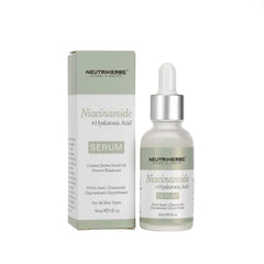 Neutriherbs 5% Niacinamide Serum for Face the Ordinary + HA,Effectively Work to Control Excess Facial Oil, Minimize the Pores and Prevent Breakouts, Best Niacinamide Serum For Oily Skin - 30ml / 1fl Oz