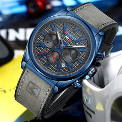 CURREN 8392 Men Quartz Watch Fashion Luxury Business Wristwatch Casual Sport Waterproof Clock Curren Watches Men - GRAY
