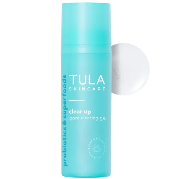 TULA Skin Care Clear Up - Pore Clearing Gel, Facial Serum, Salicylic and Azelaic Acid, Niacinamide, Clears Skin, Exfoliates, Improves Skin Smoothness, Refines the Look of Pores, 1 fl oz