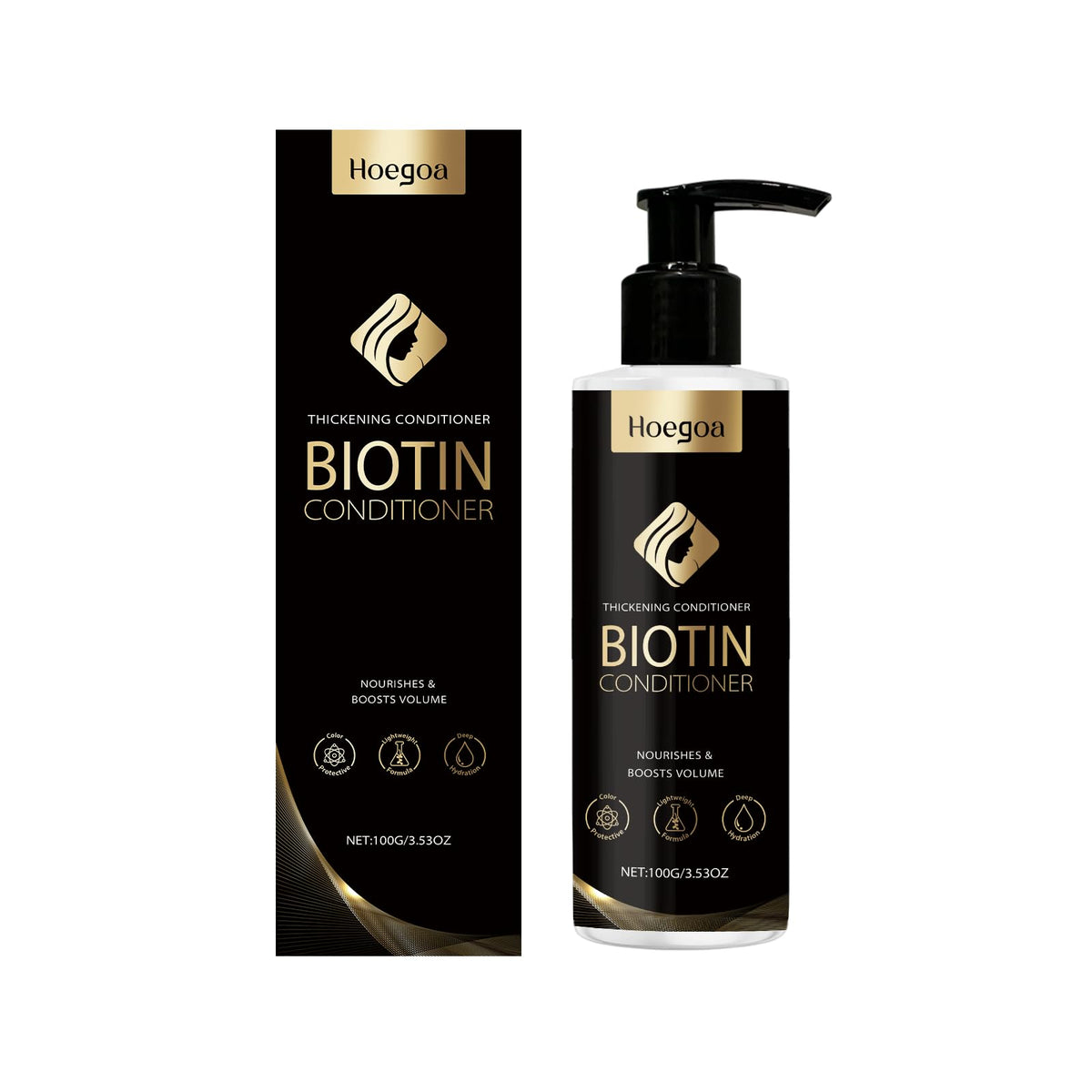 Heogoa Biotin Conditioner for Men and Women Hair Conditioner with Biotin and Argan Oil, Hydrating and moisturizing, Strengthen Roots & Promote Growth, Suitable for Curly, Dry, Damaged Hair - 100g