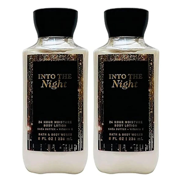 Bath & Body Works Super Smooth Body Lotion Sets Gift For Women 8 Oz -2 Pack (Into The Night)