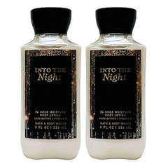 Bath & Body Works Super Smooth Body Lotion Sets Gift For Women 8 Oz -2 Pack (Into The Night)