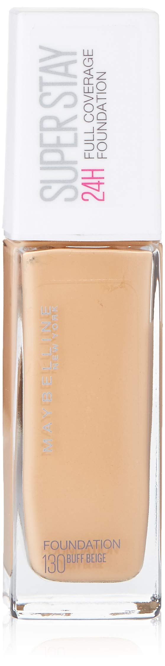 Maybelline New York Super Stay 24H Full Coverage Liquid Foundation, Buff Beige 130, 30ml