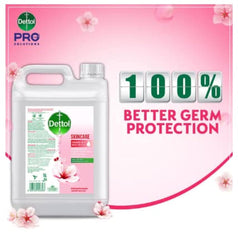 Dettol Skincare Antibacterial Liquid Handwash, Ideal for Business Use in Offices, Hospitals, Schools, Hotels, Rose and Sakura Blossom Fragrance, 5 Ltr, 5000.0 millilitre, 1