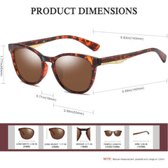 KANASTAL Polarized Sunglasses for Women Men, Classic Driving Ladies Sun Glasses, Fashion Butterfly Shades for Womens Outdoor 100% UV400 Protection