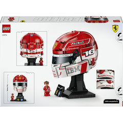 LEGO Editions Scuderia Ferrari HP Charles Leclerc Helmet - F1 Merchandise - Display Model Kit w/Collectible Minifigure - Gift for 14+ Year Old Boys & Adult Motorsport Fans - 43014