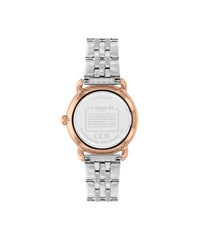 COACH WOMEN'S SILVER WHITE DIAL IONIC PLATED ROSE GOLD STEEL BRACELET WATCH - 14504304