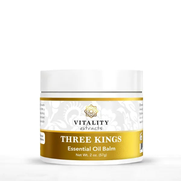 Vitality Extracts Three Kings Balm - 2oz, Frankincense, Myrrh, Sandalwood, Sacred, Ultra-hydration, Relief from Discomfort, Soft Skin