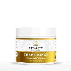 Vitality Extracts Three Kings Balm - 2oz, Frankincense, Myrrh, Sandalwood, Sacred, Ultra-hydration, Relief from Discomfort, Soft Skin