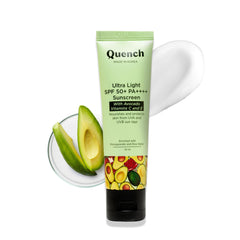 QUENCH BOTANICS Vitamin E Sunscreen SPF 50 PA++++ for Glowing Skin| Ultra-Lightweight, Non-Oily and Non-Sticky| No White Cast| UVA & UVB Protection| Made in Korea| For Women & Men (50ml)