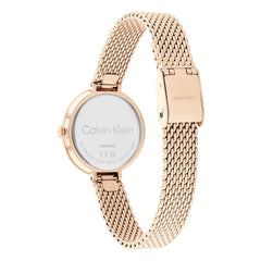 Calvin Klein MINIMALISTIC T BAR 28MM MESH Women's Watch, Analog - Gold / Silver