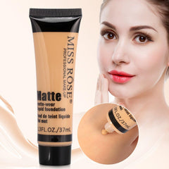 Smooth Liquid Concealer Cream, Makeup Base Face Liquid Foundation Matte Wear Concealer Sun Block Cream(#4)