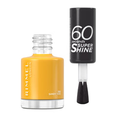 Rimmel London Colour Your Way 60 Seconds Super Shine Nail Polish - Quick Drying - Resists Chips & Fading, Lasts Up To 10 Days - Precise Application In One Stroke - 150 Sandy Toes, 8 ml