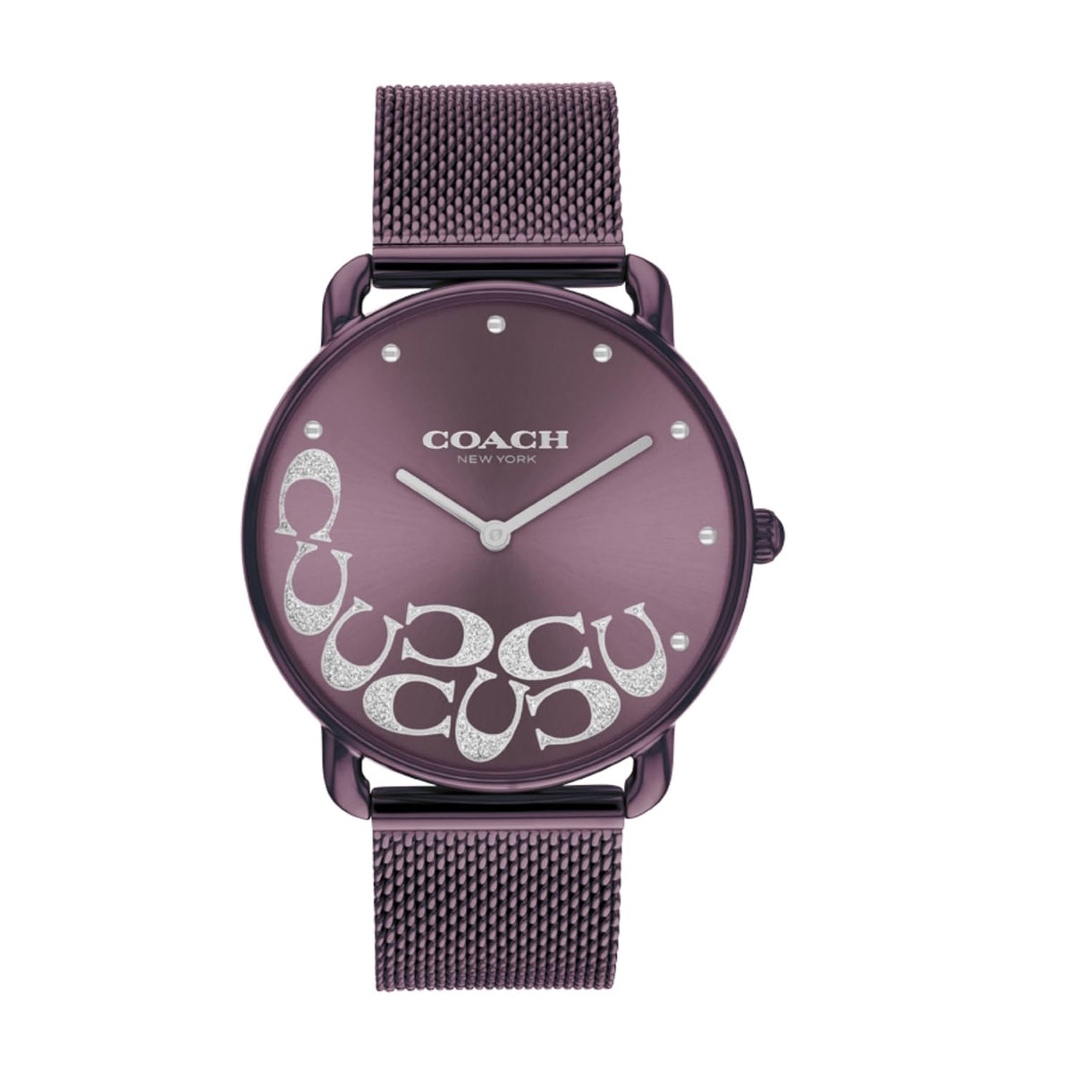 COACH WOMEN'S PURPLE DIAL IONIC PLATED PURPLE STEEL BRACELET WATCH - 14504339