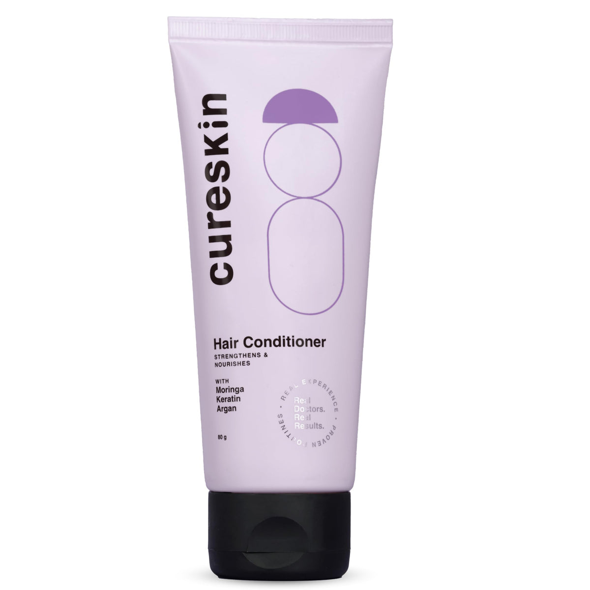 Cure Skin Keratin Smooth Conditioner with Moringa, Keratin & Argan | Strengthens & Nourishes, 80g (Pack of 1)