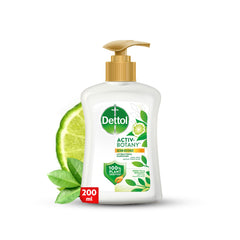 Dettol Activ-Botany Antibacterial Liquid Handwash, Green Tea & Bergamot Fragrance, 100% Plant-Derived Ingredients, 200ml