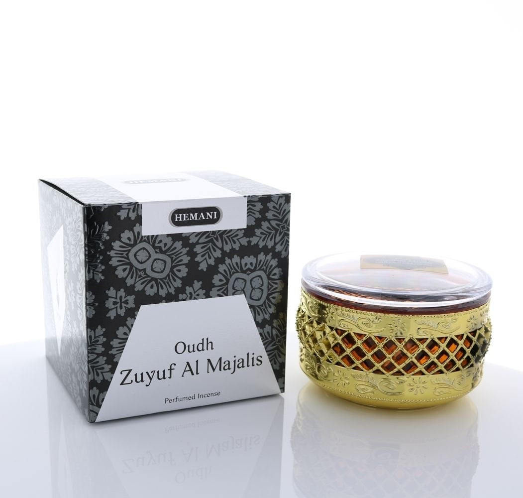 Hemani Oudh Bakhour Zuyuf Al Majlis Chips Perfume - 100% Natural Incense Oud Bakhoor for Room Air Freshener and Long Lasting Home Fragrance