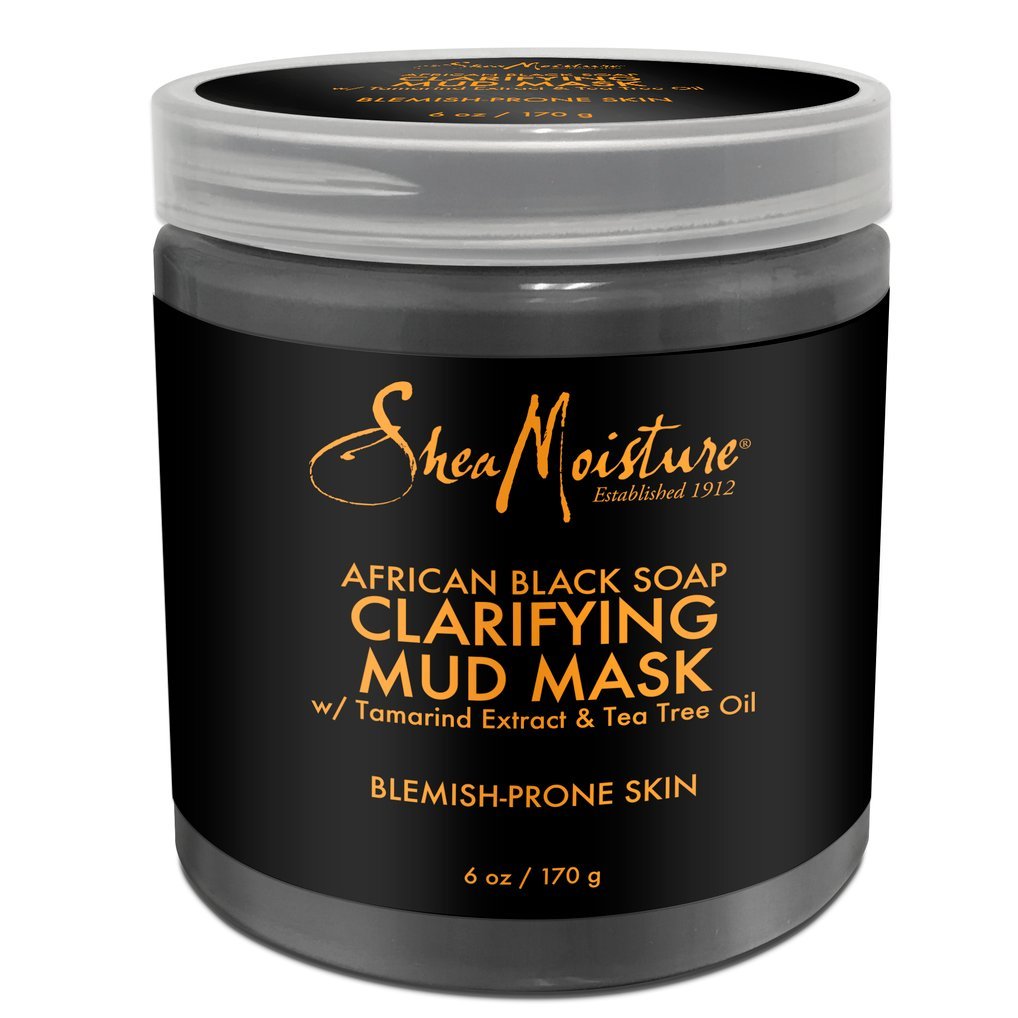 SHEA MOISTURE African Black Soap Clarifying Mud Mask For Unisex 6 Ounce 6.0 Ounce Multi