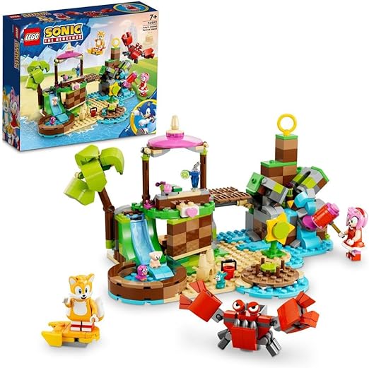 LEGO 76992 Sonic the Hedgehog Amy's Animal Rescue Island Playset, Buildable Toy with 6 Characters including Amy & Tails Figures, Gifts for Kids, Boys & Girls 7 Plus Years Old