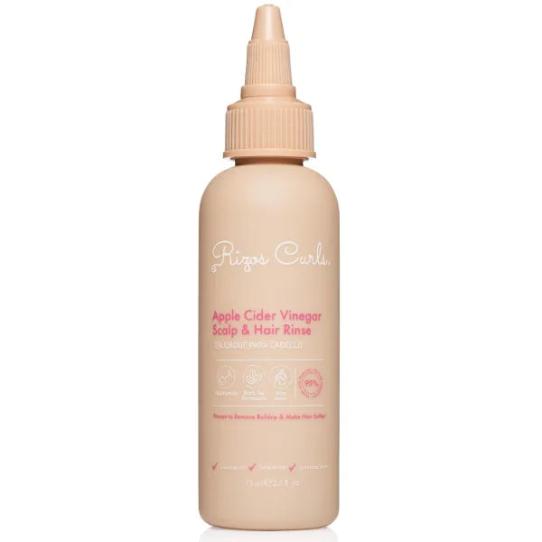 Rizos Curls Apple Cider Vinegar Scalp & Hair Rinse, Clarifies to Remove Product Buildup, Balance Oils, Revive Hair & Scalp, Enhances Softness & Shine