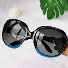 Joopin Polarized Sunglasses for Women, Ladies Big Frame Polarized Eyewear UV400 Protection Driving Fishing - Gradient Blue/Black