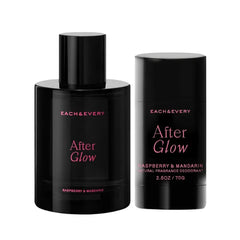 Each & Every After Glow Bundle – Natural Hair & Body Mist + Aluminum-Free Deodorant – Vegan, Cruelty-Free, Raspberry & Mandarin