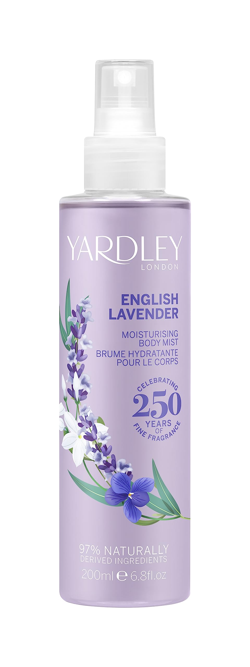 YardleyLondon English Lavender Moisturising Fragrance Body Mist Perfume for her 200ml