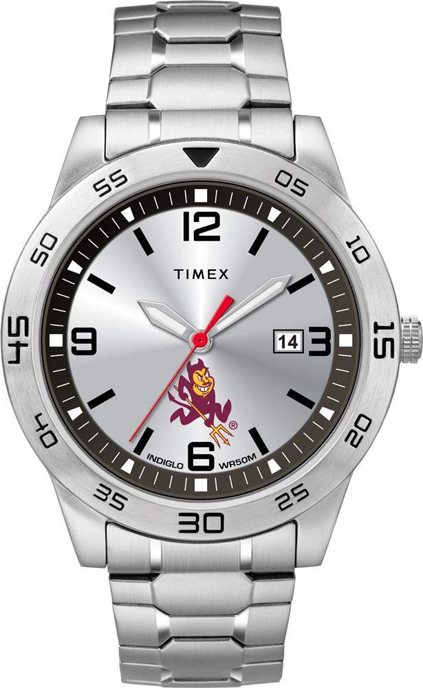 Timex Tribute Men's Citation 42mm Quartz Watch with Stainless Steel Strap - Arizona State Sun Devils