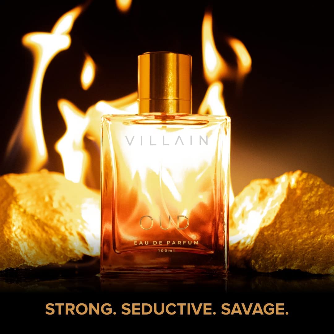 Villain Oud Perfume for Men, Eau De Parfum (EDP) For Men, 100ml, Gift For Men, Premium Luxury Perfume, Mens Fragrance with Sandal, Rich Amber, Cedarwood, Patchouli
