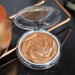 NLLNT Rose Highlight Powder Glow Bronzer Highlighter Brightening Blush Contour Illuminator Metallic Shimmer