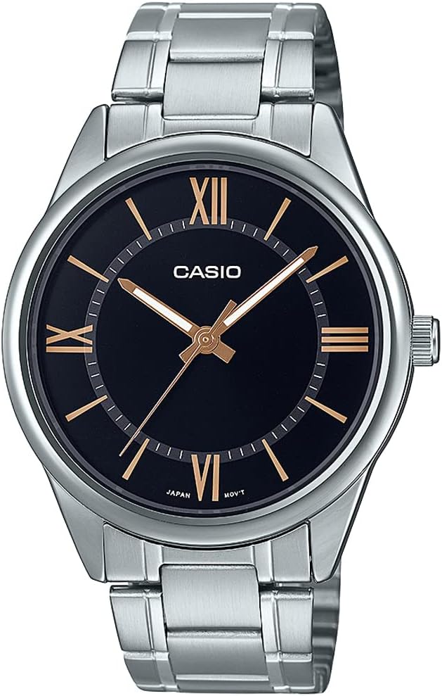 Casio Analog Men's Watch Silver / Black / Gold