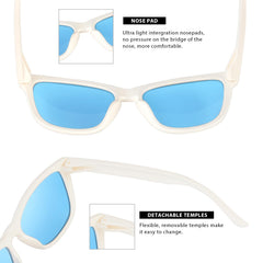 KANASTAL Polarized Sunglasses for Women, Classic Square Mens Sun Glasses, Lightweight Shades for Womens Outdoor 100% UV400 Protection Driving Fishing Golf Outdoor Activities