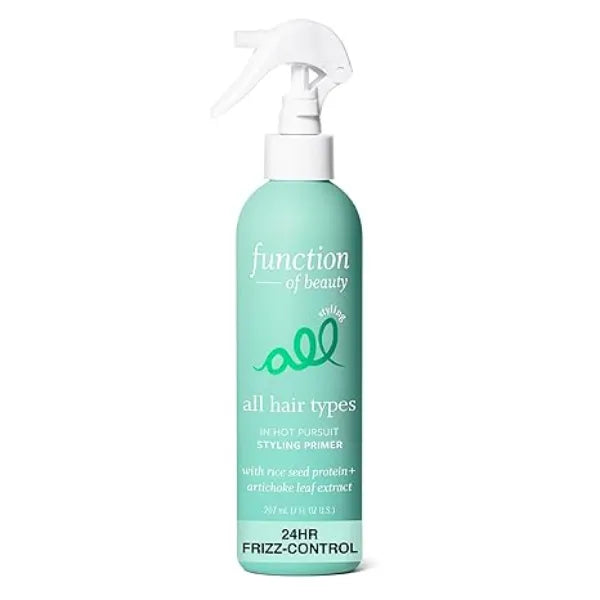Function of Beauty Heat Protection Spray for Hair Frizz Control Hair Care Styling Primer with Flexible Hold Lightweight Thermal Heat Protectant Spray Added Shine with Zero Crunch or Residue