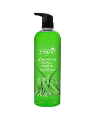 Elegant Shower Gel | Lemongrass & Mint | 1 Liter | Rejuvenating Body Wash by Elegant, Long-Lasting Fragrance | Paraben Free, For All Skin Types & Daily Use