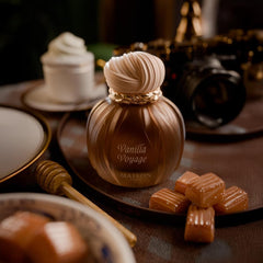 AROMA CONCEPTS Vanilla Voyage Long Lasting Eau De Parfum EDP 3.4 Fl Oz Unisex Perfume Caramel, Jasmine, Tonka & Honey Notes Luxurious Vanilla Perfume with Musk & Amber