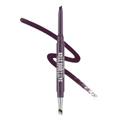 URBAN DECAY 24/7 Liquid Stick Waterproof Eyeliner Smudge Proof, Transfer Proof, Up to 24HR Wear, Dual Ended Retractable Gel Liner with Blending Eye Brush Fluid Fig (dark matte plum)