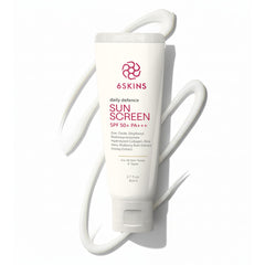 6SKINS® Daily Defence SUN SCREEN SPF 50+ PA+++ for Broad Spectrum UVA/UVB | 5% Titanium Dioxide, 2% Zinc Oxide Korean Sunscreen | Collagen-Boosting Face Moisturizer with No-White Cast, Non Greasy 80ml