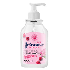 Johnson's Vita-Rich, Replenishing Hand Wash, Raspberry And Peony - 300ml