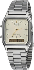 Casio Mens Quartz Watch Grey / White