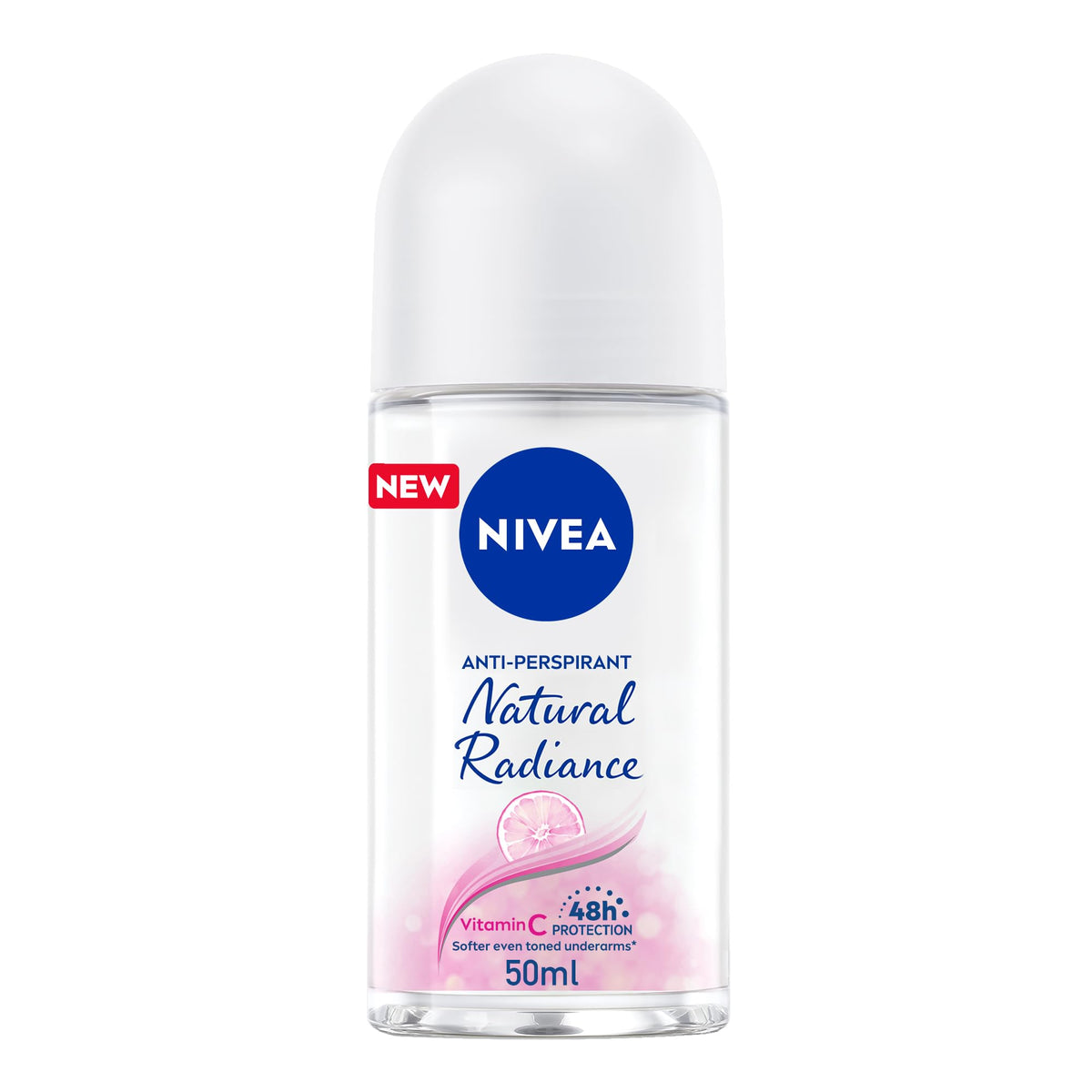 NIVEA Antiperspirant Roll-on for Women, 48h Protection, Natural Radiance, 50ml