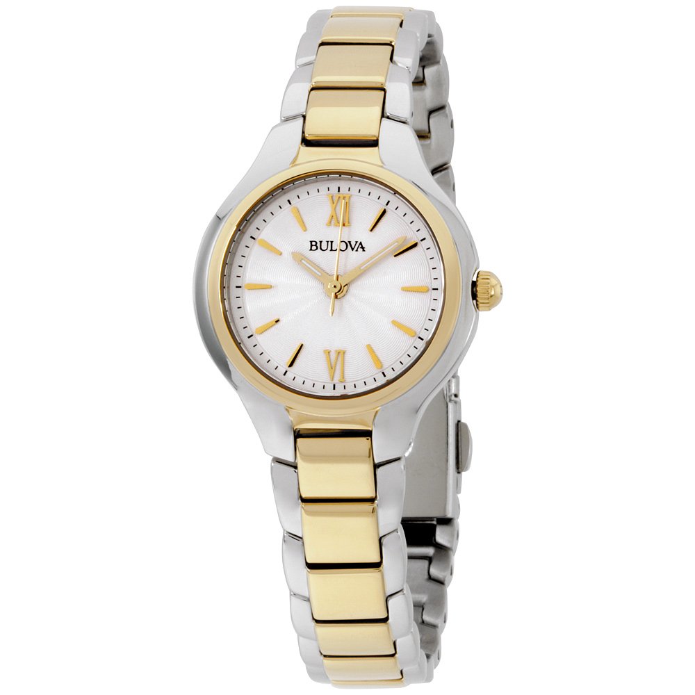 Bulova Ladies' Classic Dress 3-Hand Quartz Stainless Steel Watch - Two-Tone Yellow Gold