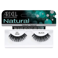 Ardell Professional Natural Lashes, Lightweight, Reusable & Easy To Apply Strip Eyelashes- 101, Demi Black