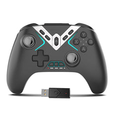Bluetooth Controller for Windows PC/iPhone/Android/Switch/steam OS/TV, 2.4G Wireless Game Controller with USB Dongle&Phone Clip with Hall Trigger/2 Triggers/Macro/Joystick Speed Down/Gyro Aim/Motors